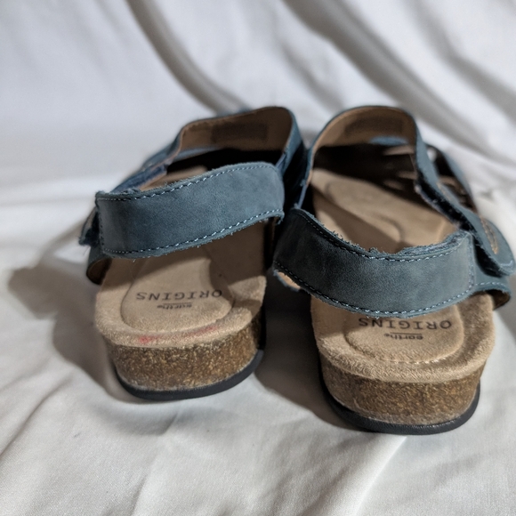 Earth Origins Sandals Womens Size 10 W Teal Suede Birdine Comfort Slingback - Picture 6 of 9
